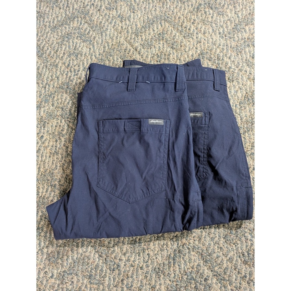 Eddie Bauer Mens Tech Pant 37x34(30) Navy Blue Nylon Spandex C3253077 Fal/Hol 22